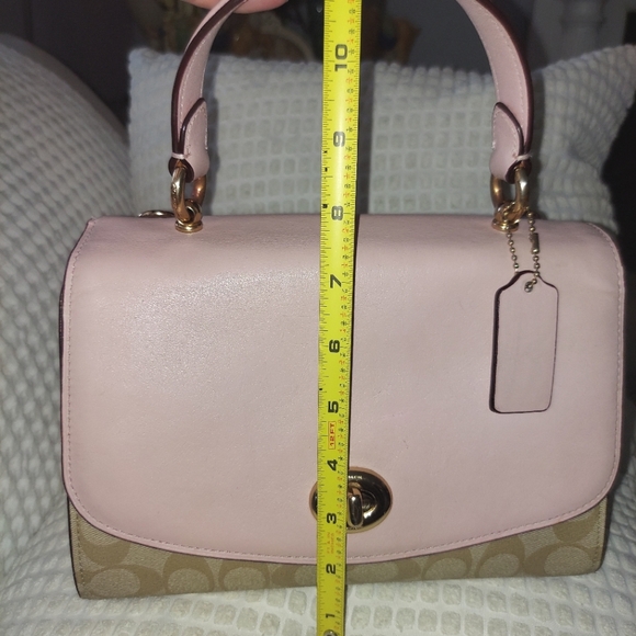 Coach Tilly Signature & Pink Satchel Crossbody - Picture 15 of 16